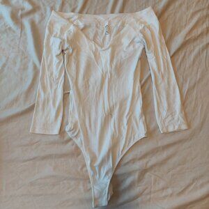 White Free People Women's Bodysuit - Medium